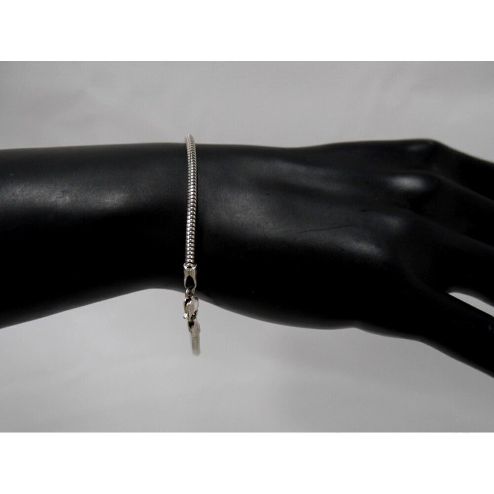 Vintage 925 Silver thicker chain bracelet fits 6" wrist made in Italy